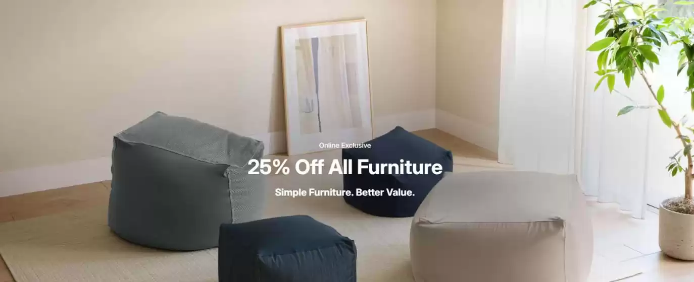 MUJI catalogue in Al Ain | 25% Off All Furniture Simple Furniture. Better Value. | 2026-04-14T00:00:00.000Z - 2026-04-19T00:00:00.000Z