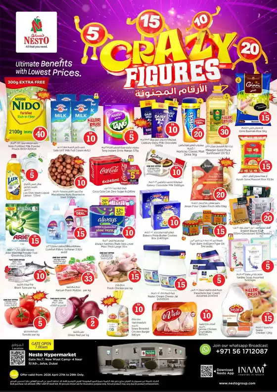 Nesto catalogue | Crazy Figures At Nesto Hypermarket Jafza | 2026-04-27T00:00:00.000Z - 2026-04-30T00:00:00.000Z