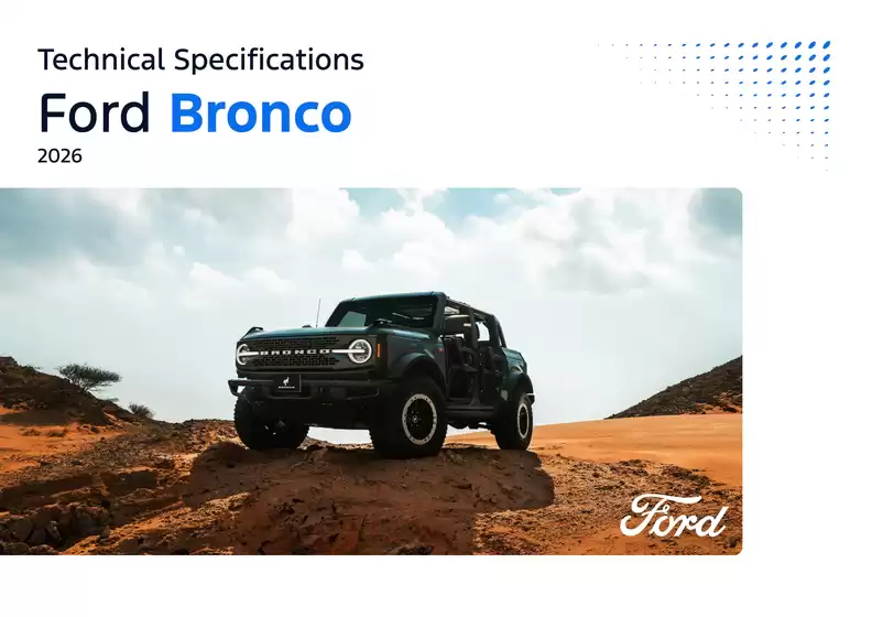 Ford catalogue in Ras al-Khaimah | MY26 Bronco Spec Sheet EN | 2026-01-01T00:00:00.000Z - 2026-12-31T00:00:00.000Z