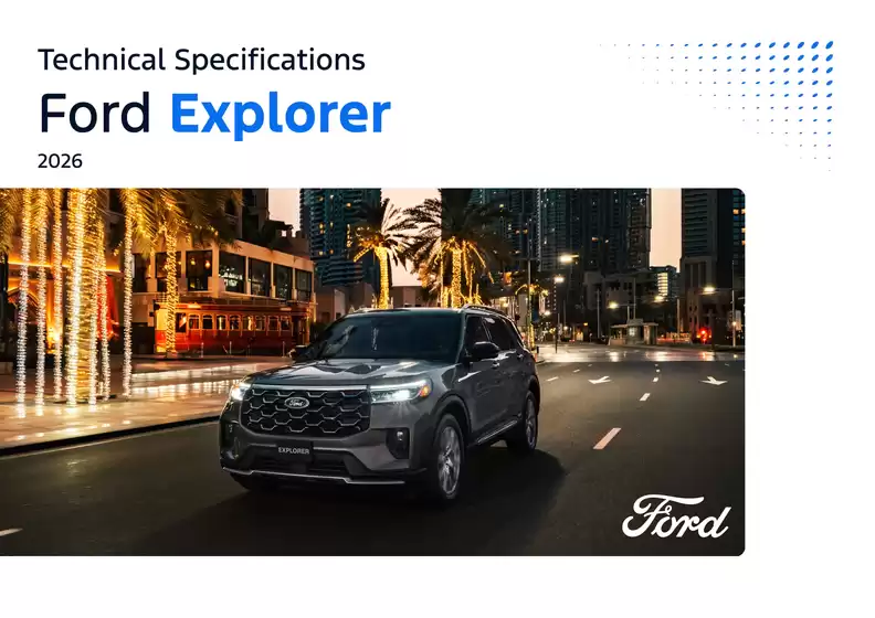 Ford catalogue in Ras al-Khaimah | MY26 Explorer Spec Sheet EN | 2026-01-01T00:00:00.000Z - 2026-12-31T00:00:00.000Z
