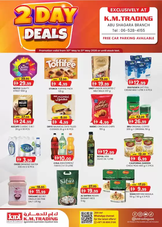 KM Trading catalogue | 2-Days Deals - Abu Shagara | 2026-05-30T00:00:00.000Z - 2026-05-31T00:00:00.000Z