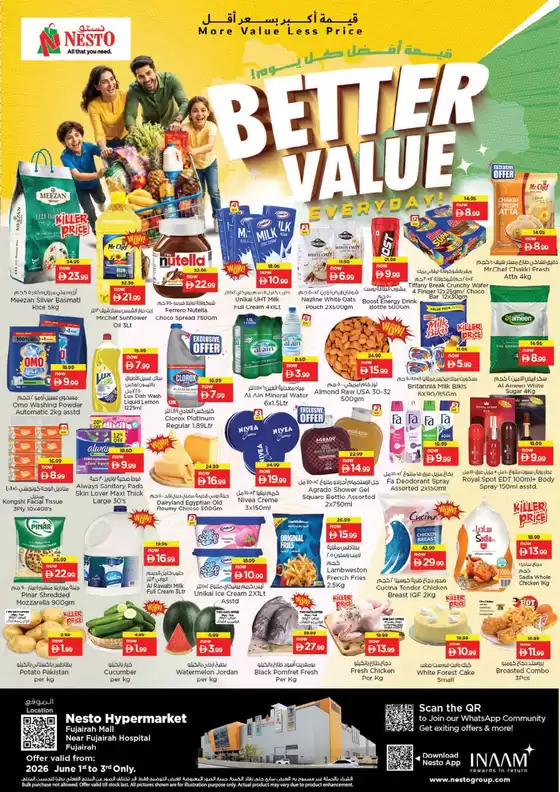 Nesto catalogue | Better Value At Nesto Hypermarket Fujairah Mall | 2026-06-01T00:00:00.000Z - 2026-07-09T00:00:00.000Z