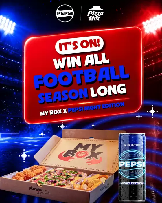 Pizza Hut catalogue in Abu Dhabi | It's On! Win All Football Season Long | 2026-06-25T00:00:00.000Z - 2026-07-16T00:00:00.000Z