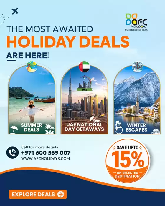 AFC Holidays catalogue |  Big Savings. Bigger Adventures. | 2026-07-28T00:00:00.000Z - 2026-08-14T00:00:00.000Z