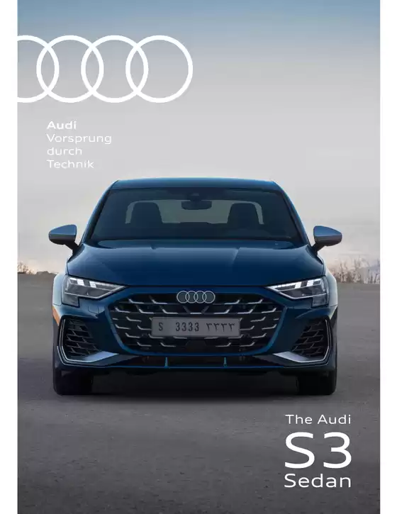 Audi catalogue | Audi S3 Sedan | 2026-07-29T00:00:00.000Z - 2026-12-31T00:00:00.000Z