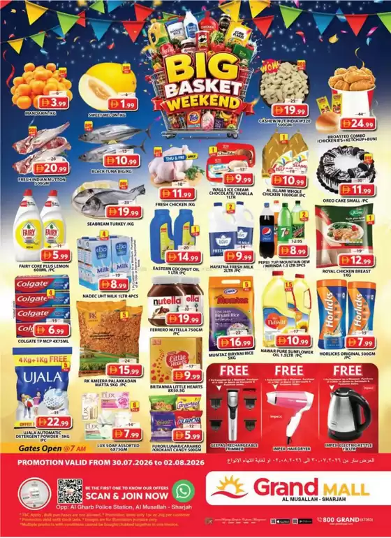 Grand Hyper Market catalogue | Weekend Deals - Grand Mall Sharjah | 2026-07-30T00:00:00.000Z - 2026-08-02T00:00:00.000Z
