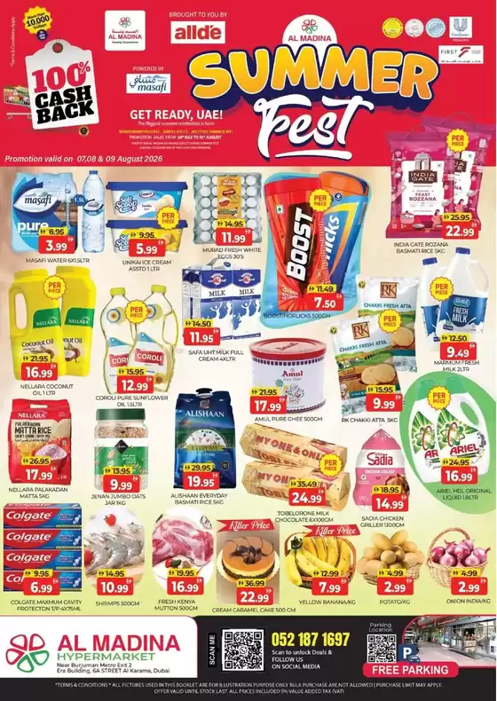 Al Madina catalogue | Browse Summer Fest - Karama Dubai Offer By Al Madina Hypermarket | 2026-08-08T00:00:00.000Z - 2026-08-09T00:00:00.000Z