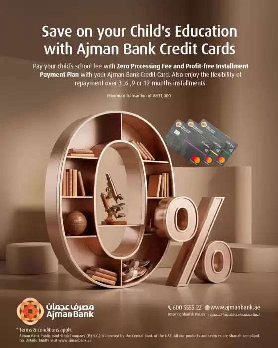 Ajman Bank catalogue | Save on your Child's Education with Ajman Bank Credit Cards | 2026-08-21T00:00:00.000Z - 2026-08-31T00:00:00.000Z