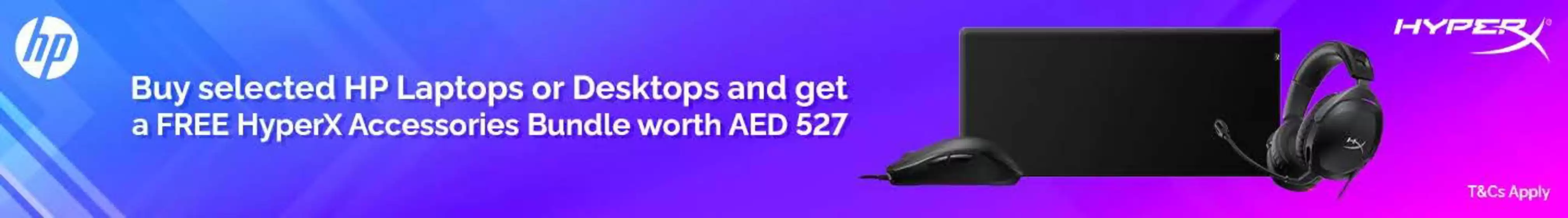 Virgin Megastore catalogue in Al Nahda | Buy Selected HP Laptops Or Desktops And Get A Free Hyperx Accessories Bundle Worth AED 527 | 2026-08-24T00:00:00.000Z - 2026-08-28T00:00:00.000Z