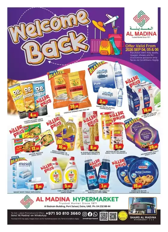 Al Madina catalogue | Browse Welcome Back - Port Saeed Dubai Offer By Al Madina Hypermarket | 2026-09-05T00:00:00.000Z - 2026-09-06T00:00:00.000Z