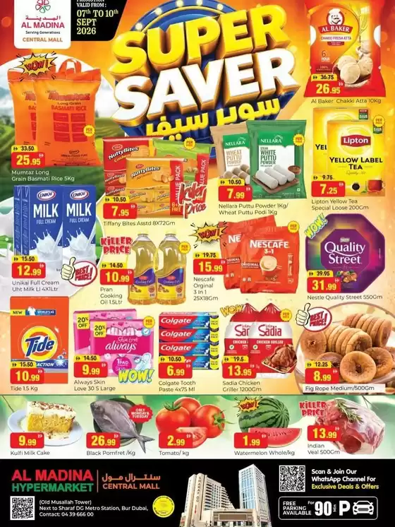 Al Madina catalogue | Browse Super Saver - Central Mall Dubai Offer By Al Madina Hypermarket | 2026-09-08T00:00:00.000Z - 2026-09-10T00:00:00.000Z