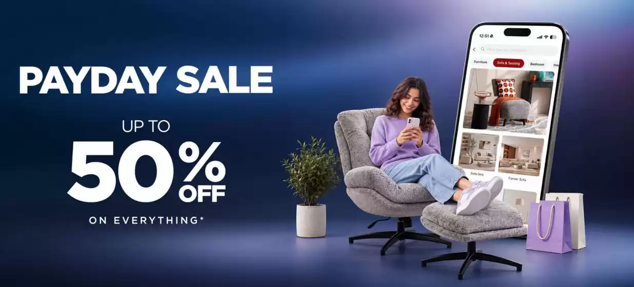 Royal Furniture catalogue in Sharjah | Payday Sale Up To 50% On Everything | 2026-09-09T00:00:00.000Z - 2026-09-15T00:00:00.000Z