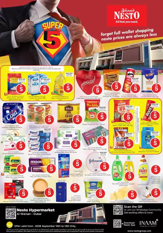 Nesto catalogue | Nesto SUPER 5 DEALS, AL WARSAN | 2026-09-10T00:00:00.000Z - 2026-09-14T00:00:00.000Z