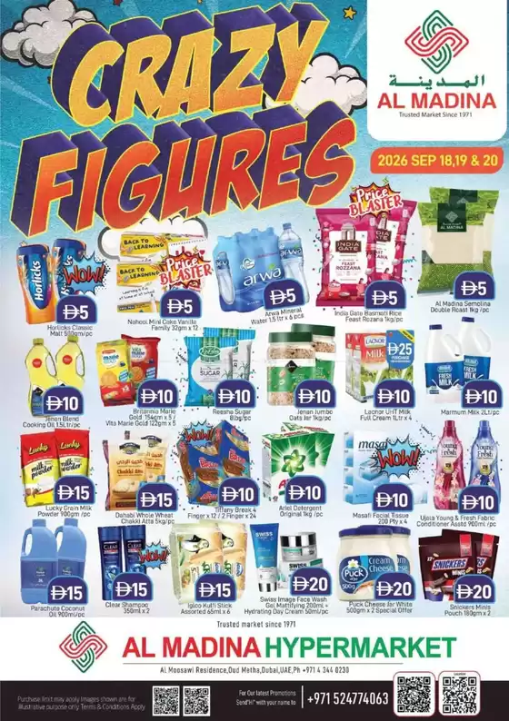 Al Madina catalogue | Browse Crazy Figures - Oud Metha Dubai Offer By Al Madina Hypermarket | 2026-09-18T00:00:00.000Z - 2026-09-20T00:00:00.000Z