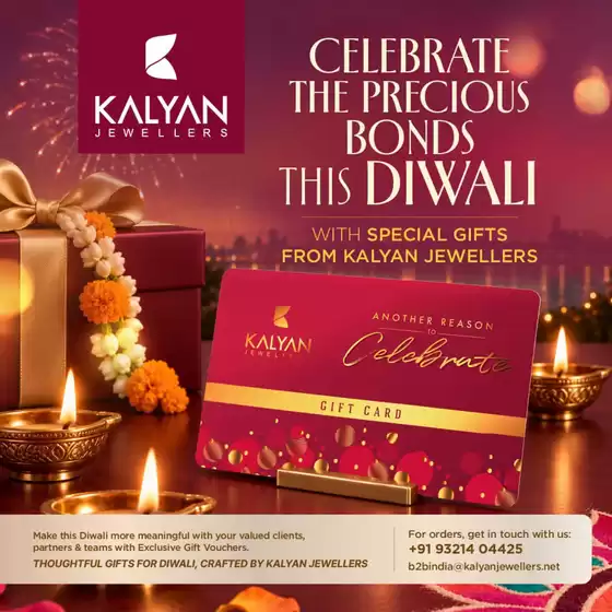 Kalyan Jewellers catalogue in Kalba | This Diwali, Celebrate Your Special Bonds With Special Gift Cards | 2026-10-15T00:00:00.000Z - 2026-10-22T00:00:00.000Z