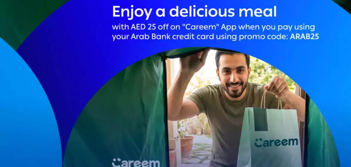 Arab Bank catalogue | Enjoy AED25 Off Food Orders On “Careem” App! | 2026-10-22T00:00:00.000Z - 2026-12-31T00:00:00.000Z