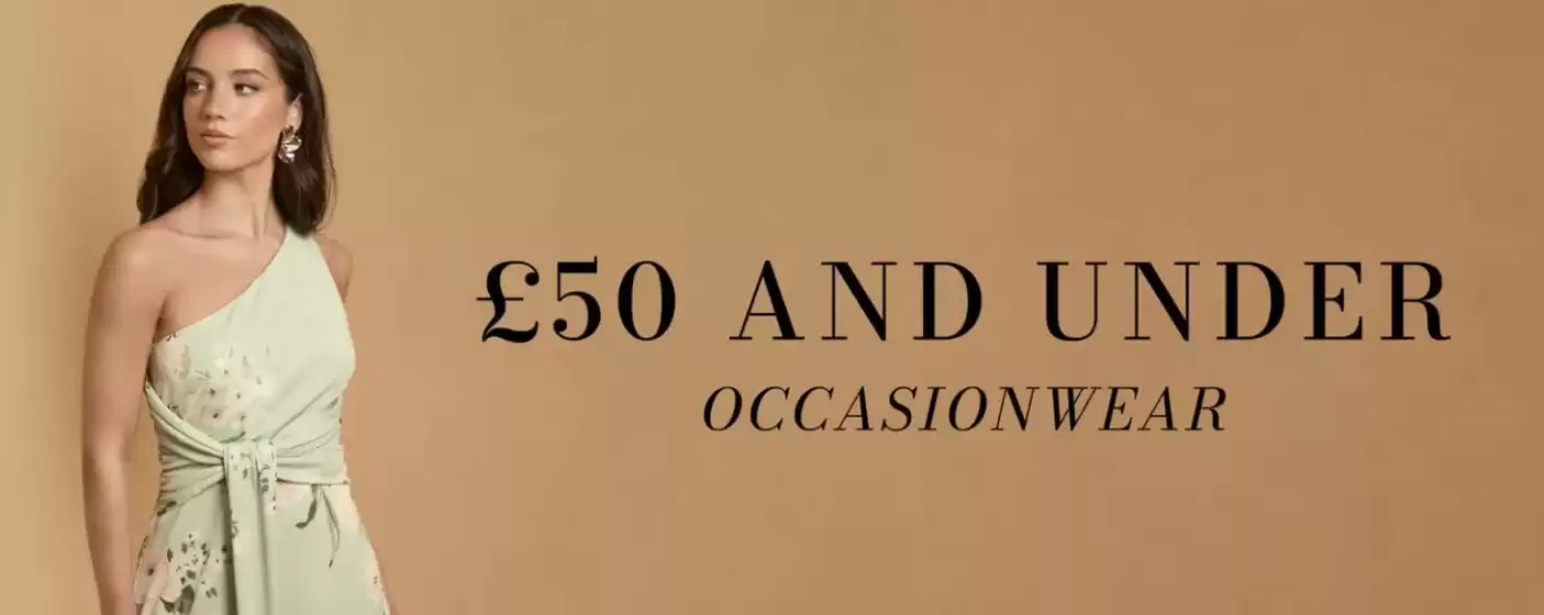 Oasis catalogue | £50 And Under Occasionwear | 2026-10-22T00:00:00.000Z - 2026-10-27T00:00:00.000Z