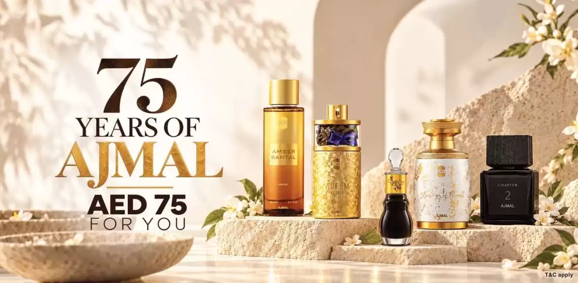 Ajmal Perfumes catalogue | 75 Years Of Ajmal AED 75 For You | 2026-10-28T00:00:00.000Z - 2026-11-06T00:00:00.000Z