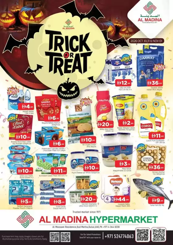 Al Madina catalogue | Browse Trick Or Treat - Oud Metha Dubai Offer By Al Madina Hypermarket | 2026-10-30T00:00:00.000Z - 2026-11-01T00:00:00.000Z