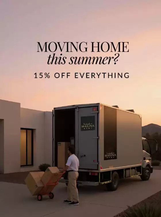 Moving Home this Summer? 15% Off Everything
