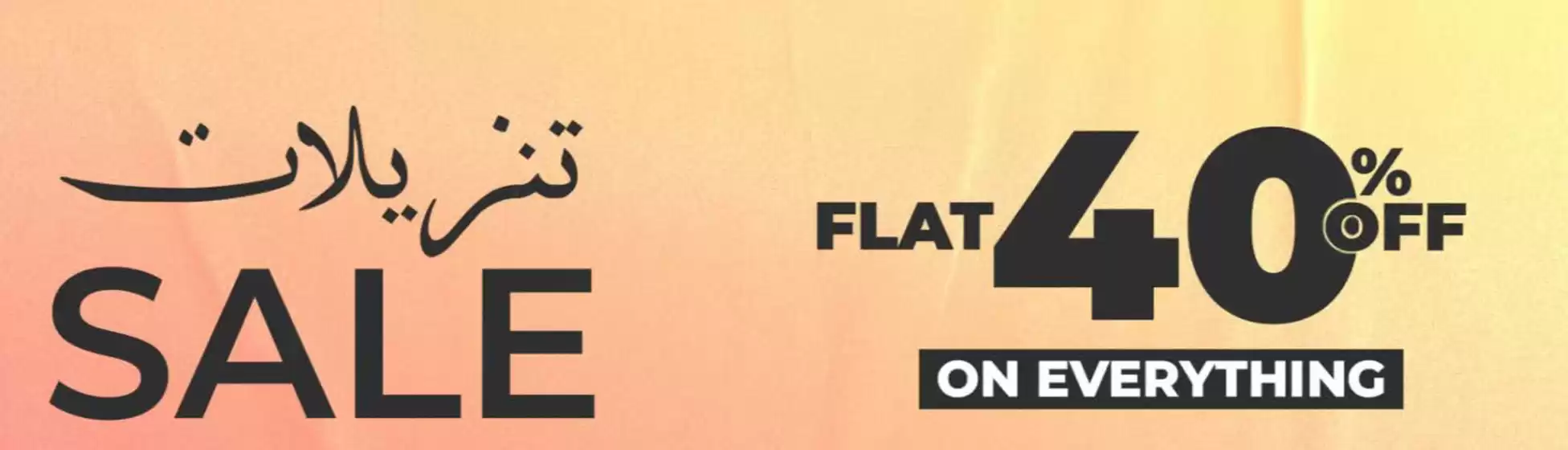 Sale Flat 40% Off
