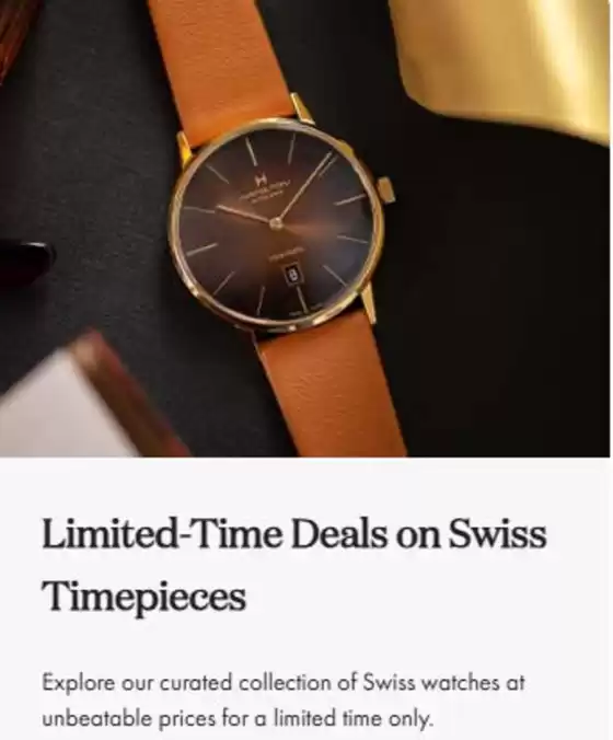Limited-Time Deals on Swiss Timepieces