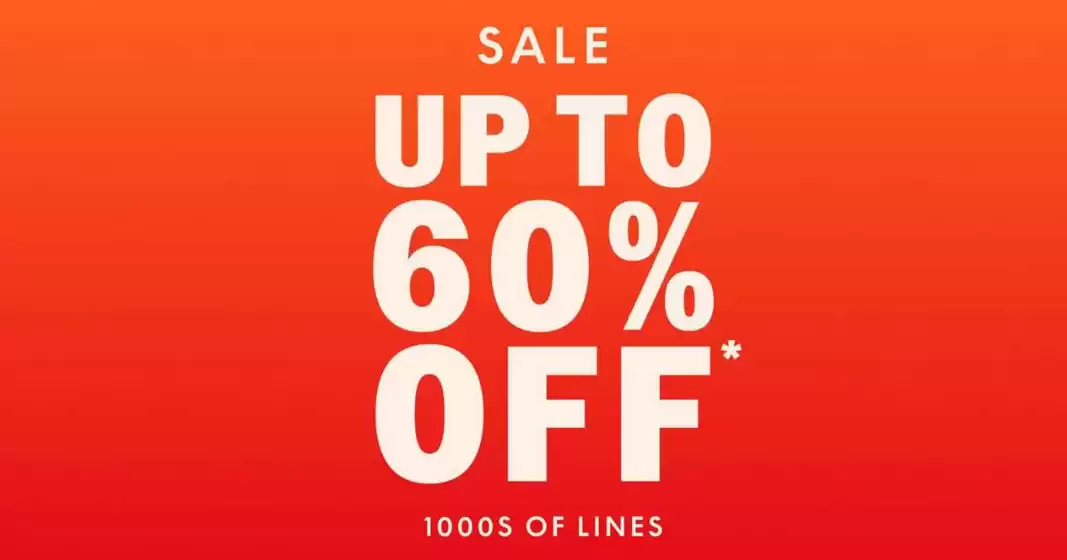 Sale Up To 60% Off!