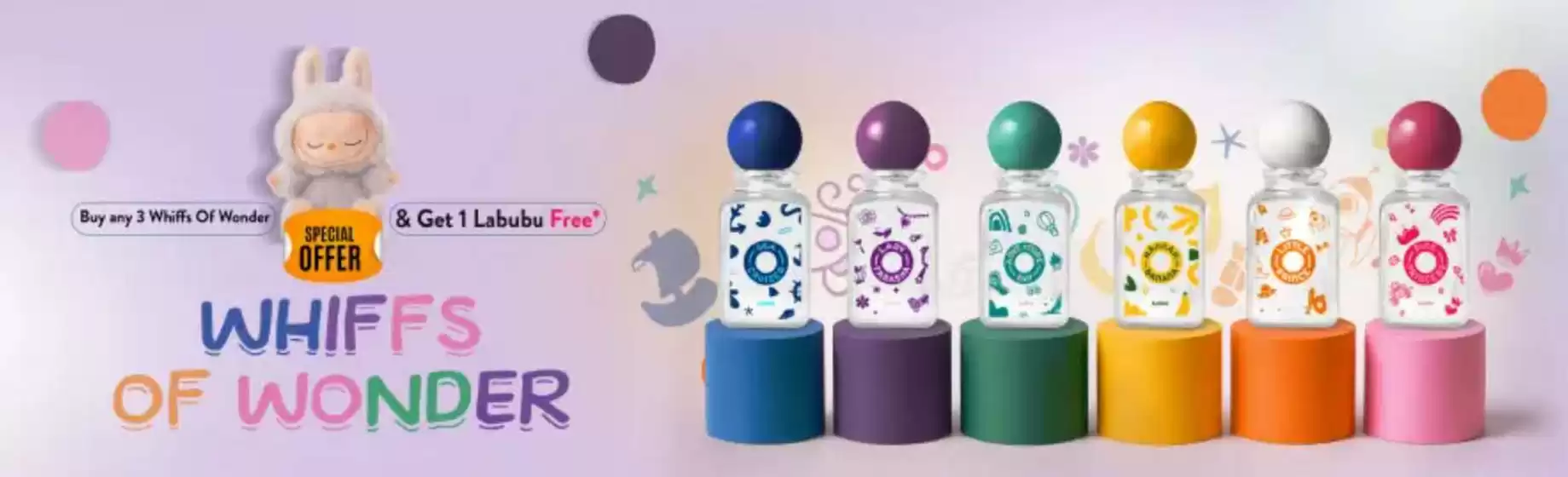 Ajmal Perfumes catalogue | Buy any 3 Whiffs Of Wonder & Get 1 Labubu Free* | 2025-08-18T00:00:00.000Z - 2025-08-25T00:00:00.000Z