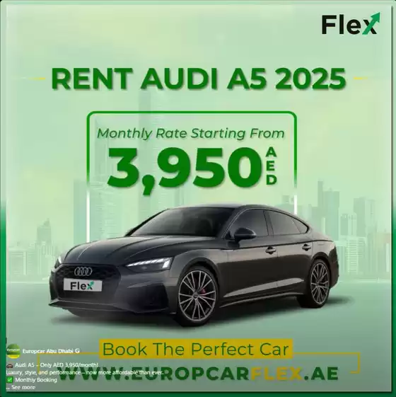 Audi A5 – Only AED 3,950/month!