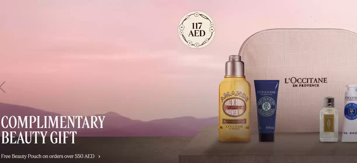 Free Beauty Pouch on Orders Over 550 AED
