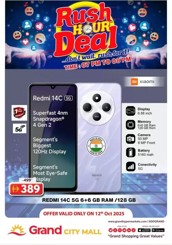 Rush Hour Deal - Grand City Mall
