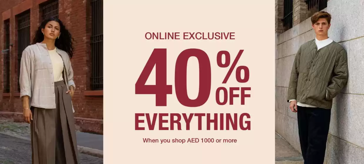 MUJI catalogue in Dubai | 40% Off Everything When You Shop Aed 1000 Or More | 2025-10-14T00:00:00.000Z - 2025-10-20T00:00:00.000Z
