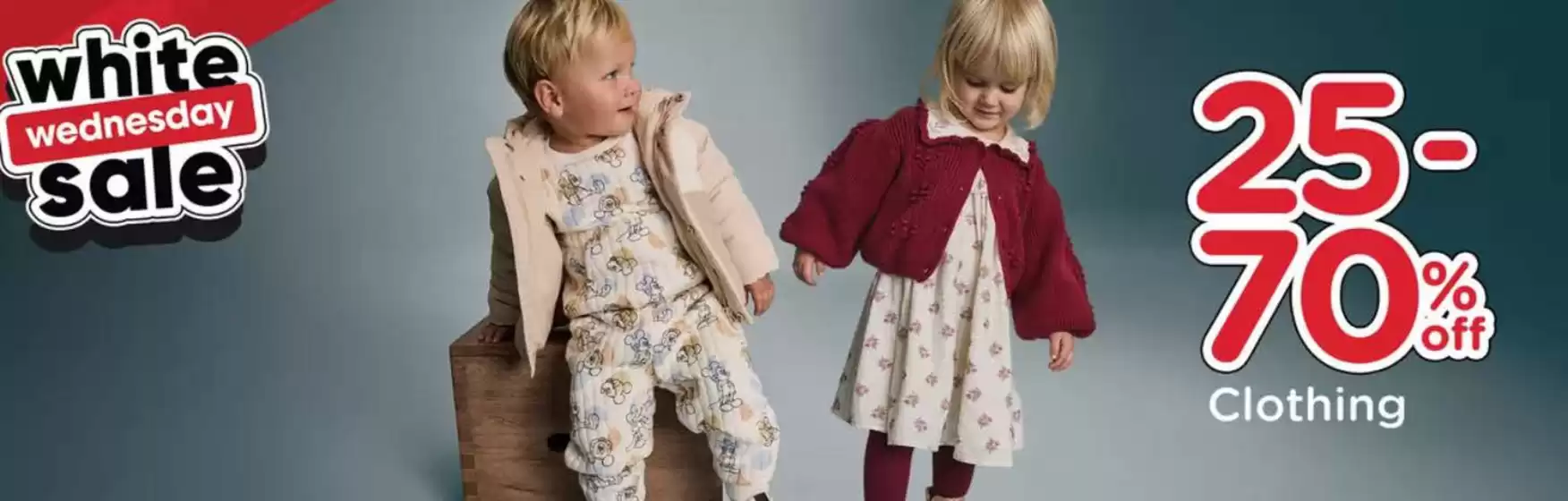 White Wednesday Sale! 25-70% Off