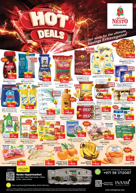 Nesto catalogue | Midweek Hot Deals At Nesto Hypermarket Jafza | 2025-11-03T00:00:00.000Z - 2025-11-06T00:00:00.000Z