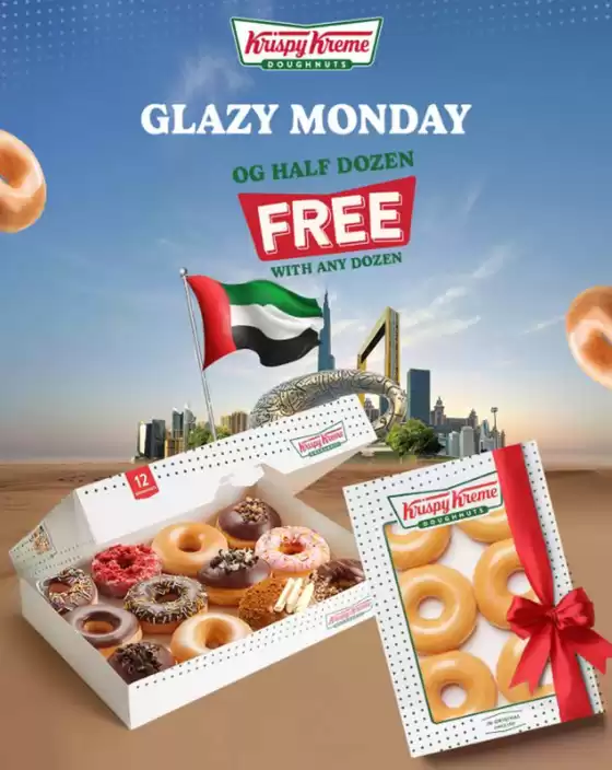 Krispy Kreme catalogue in Ajman | Get A Free Original Glazed Half-dozen With Buying Any Dozen! | 2025-11-03T00:00:00.000Z - 2025-11-03T00:00:00.000Z