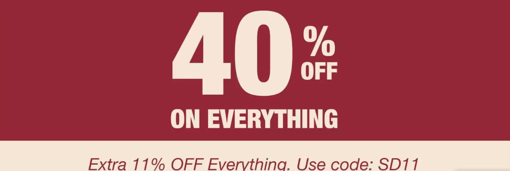40% Off On Everything