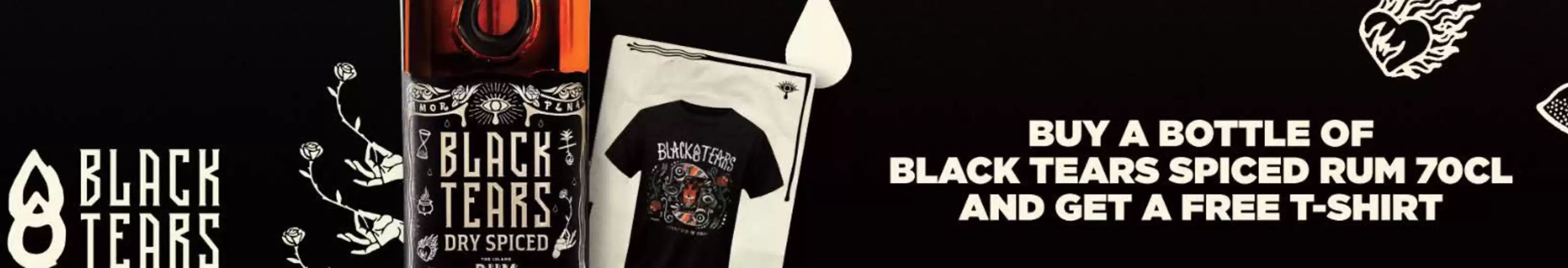 MMI catalogue in Sharjah | Buy A Bottle Of Black Tears Spiced Rum 70cl And Get A Free T-shirt | 2025-12-09T00:00:00.000Z - 2025-12-16T00:00:00.000Z