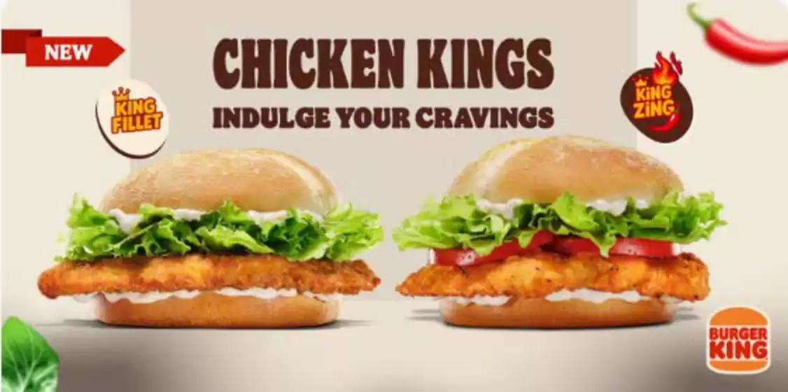 Burger King catalogue in Ras al-Khaimah | King Fillet & King Zing Are Here! | 2025-12-26T00:00:00.000Z - 2026-01-31T00:00:00.000Z