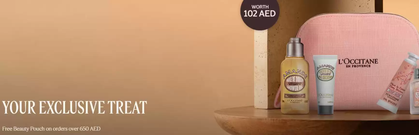 L'Occitane catalogue in Fujairah | Your Exclusive Treat Free Beauty Pouch On Orders Over 650 Aed | 2025-12-29T00:00:00.000Z - 2026-01-02T00:00:00.000Z