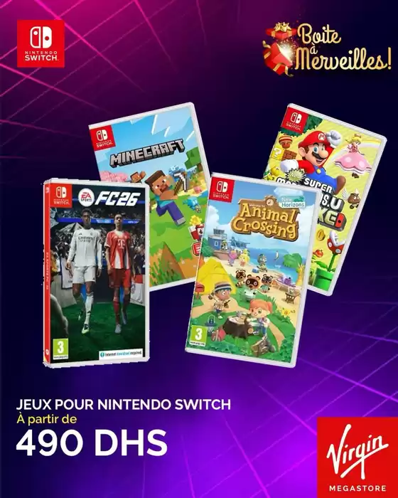 Catalogue Virgin Megastore à Guercif | Nos meilleures offres pour vous | 2025-12-24T00:00:00.000Z - 2026-01-07T00:00:00.000Z