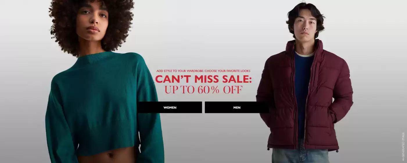 Каталог на United Colors of Benetton в Монтана | UP TO 60% OFF | 2026-01-23T00:00:00.000Z - 2026-02-05T00:00:00.000Z