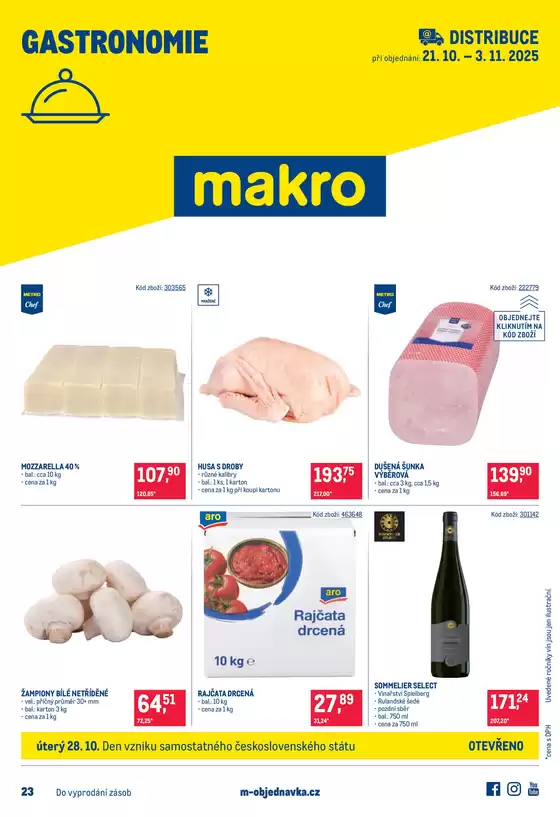 Makro katalog v Rokycany | Gastronomie distribuce | 2025-10-21T00:00:00.000Z - 2025-11-03T00:00:00.000Z