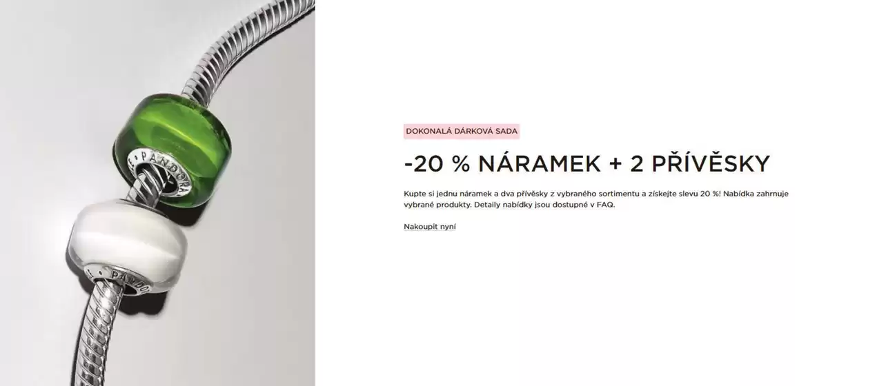 Pandora katalog v Příbram | -20 % NÁRAMEK + 2 PŘÍVĚSKY | 2025-10-29T00:00:00.000Z - 2025-11-11T00:00:00.000Z