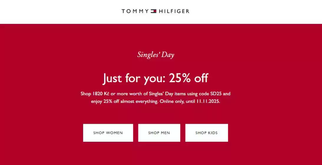 Tommy Hilfiger katalog | Singles' Day | 2025-11-07T00:00:00.000Z - 2025-11-11T00:00:00.000Z