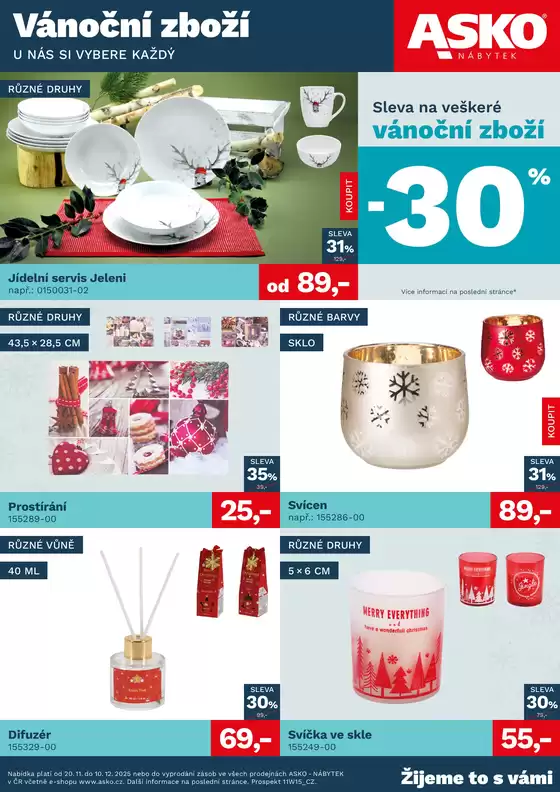 Asko katalog v Kladno | ASKO NÁBYTEK - Vánoční leták | 2025-11-20T00:00:00.000Z - 2025-12-10T00:00:00.000Z