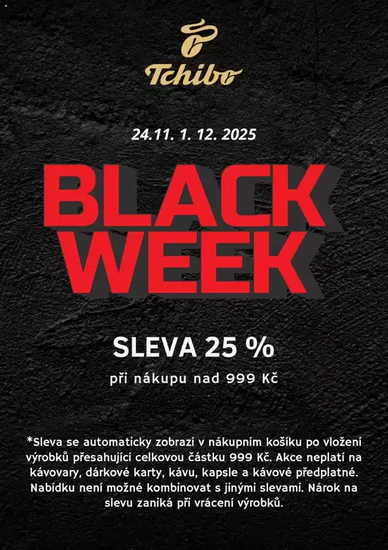 Tchibo katalog | Black Week sleva 25% | 2025-11-26T00:00:00.000Z - 2025-12-01T00:00:00.000Z