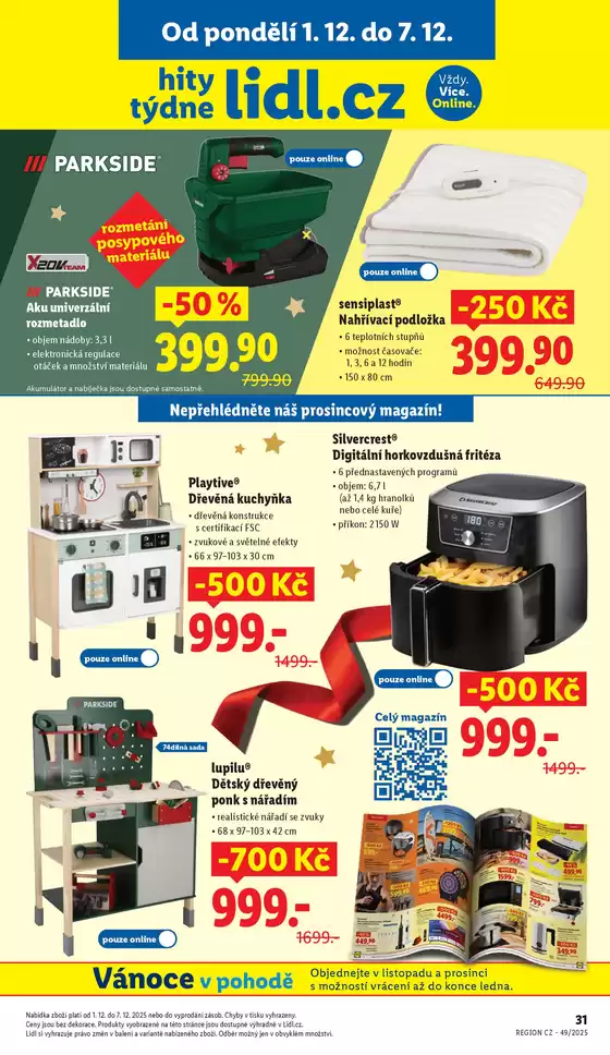 Lidl katalog v Jihlava | Hity týdne se slevou až 700 Kč | 2025-11-27T00:00:00.000Z - 2025-12-07T00:00:00.000Z