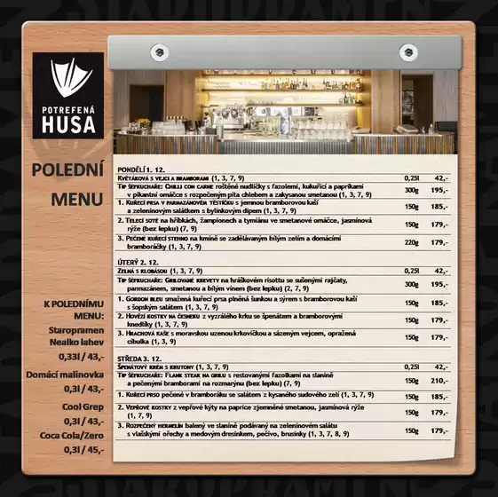 Potrefená Husa katalog v Ostrava | Polední menu | 2025-12-02T00:00:00.000Z - 2025-12-05T00:00:00.000Z