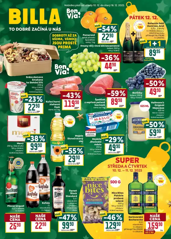 Billa katalog v Tábor | Billa Velký leták | 2025-12-10T00:00:00.000Z - 2025-12-16T00:00:00.000Z