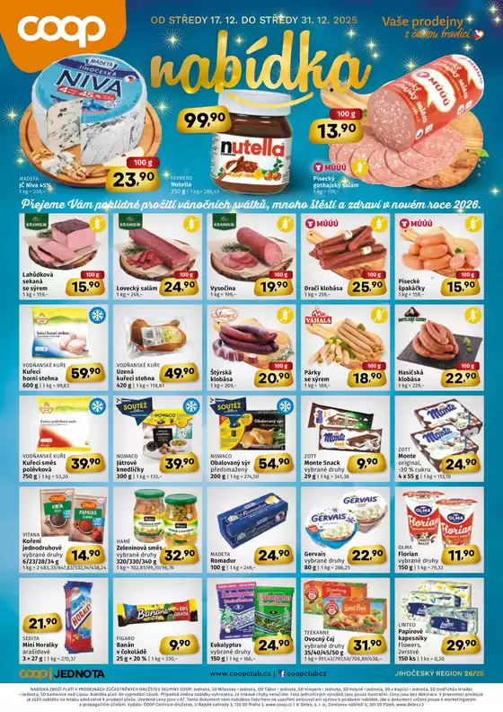 Coop katalog v České Budějovice | Skvělé slevy na vybrané produkty | 2025-12-17T00:00:00.000Z - 2025-12-31T00:00:00.000Z